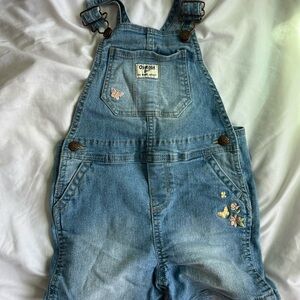 OshKosh B'gosh Light Blue Denim Overalls with Embroidery
